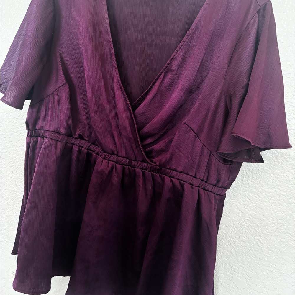 Torrid Plum peplum blouse
